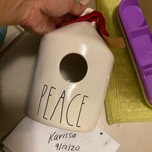 Christmas birdhouse peace